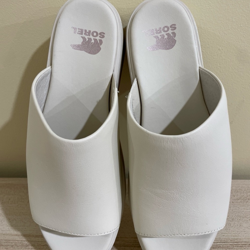 Sorel White Cloud Women’s Sandals Chunky Sandals Women’s Block Heels - Picture 5 of 10